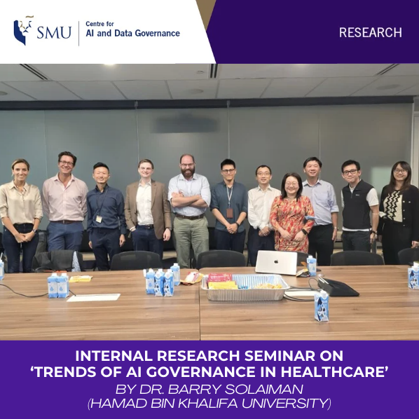 Internal Research Seminar by Dr. Barry Solaiman on "Trends of AI Governance in Healthcare"