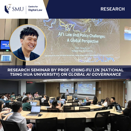 Research Seminar by Prof. Ching-Fu Lin on "AI's Law and Policy Challenges: A Global Perspective"
