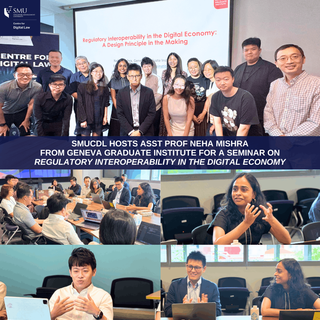 Research Seminar by Asst Prof Neha Mishra on "Regulatory Interoperability in the Digital Economy"
