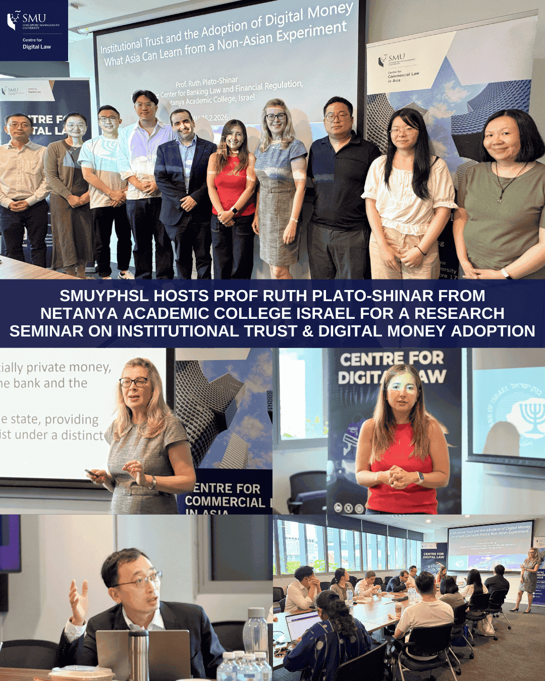 Research Seminar by Prof Ruth Plato-Shinar on "Institutional Trust and the Adoption of Digital Money"